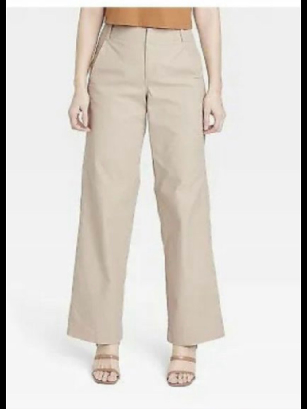 a new day Wide-Leg High-Rise Pants in Beige